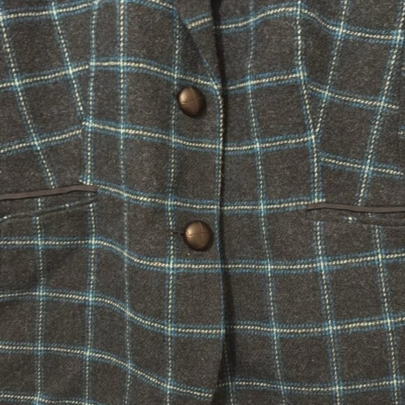 Talbots Women's Windowpane Blue Plaid Jacket - Picture 7 of 10